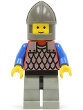 LEGO cas158 Scale Mail - Red with Blue Arms, Light Gray Legs with Black Hips, Dark Gray Chin-Guard
