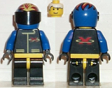 LEGO ext001 Extreme Team - Blue, Blue Flame Helmet, White Bangs